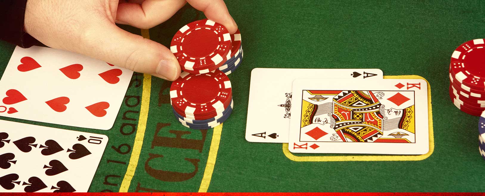 How to double down and split in blackjack machine